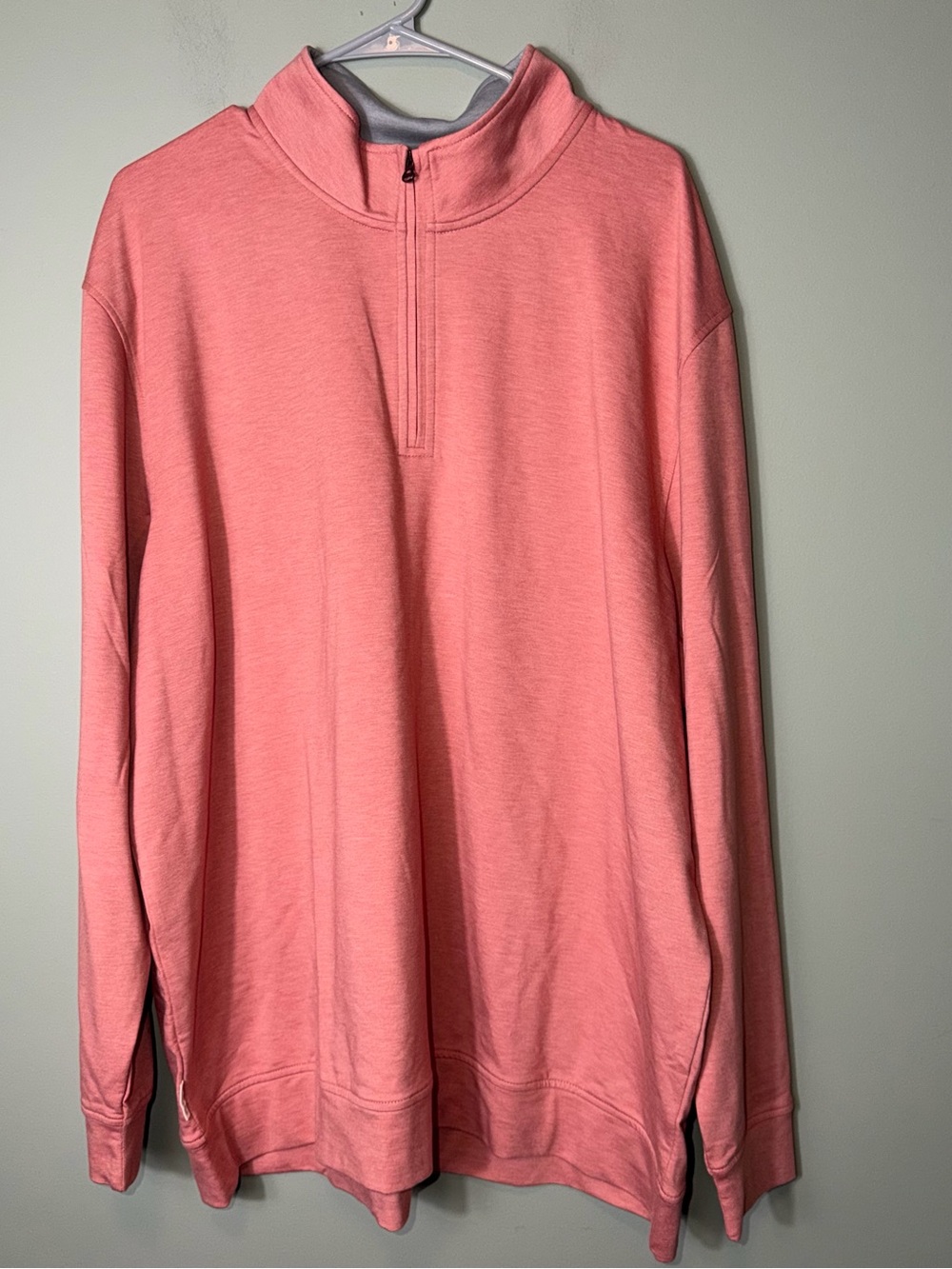 Duck Head Dunmore Performance 1/4 Zip Pullover XXL Coral Heather